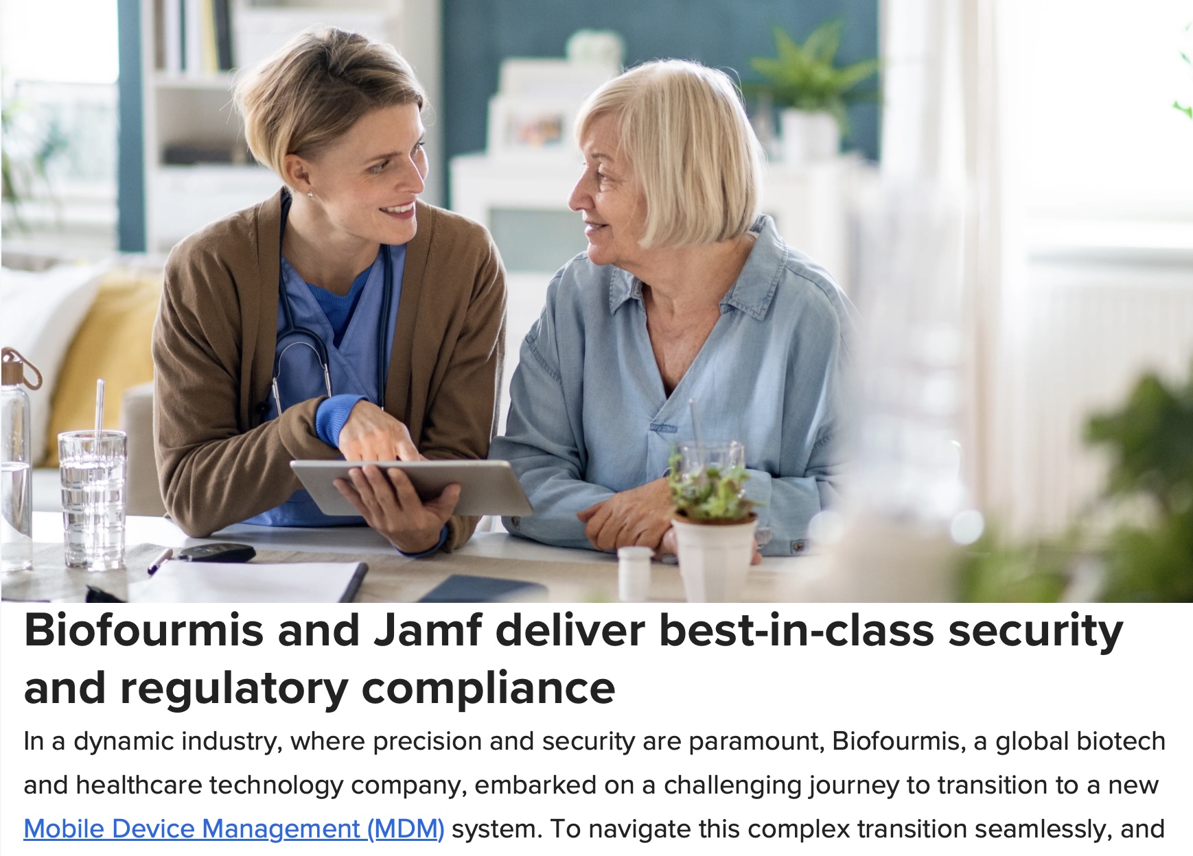 Biofourmis and Jamf deliver best-in-class security and regulatory compliance — article preview